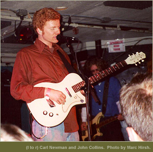 New Pornographers pic -- (l to r) Carl Newman and John Collins.  Photo by Marc Hirsh.